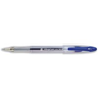 5 Star Roller Gel Pen, Clear Barrel, Blue, Pack of 12