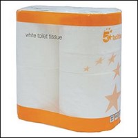 5 Star Toilet Tissue, 2-Ply, 320 Sheets Per Roll, Pack of 36