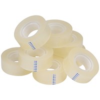 5 Star Small Clear Tape Rolls, 18mm x 33m, Pack of 8