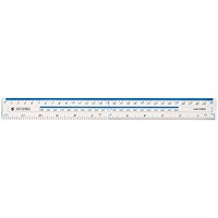 5 Star Shatter-resistant Ruler, Plastic, Metric and Imperial Markings, 300mm, Clear