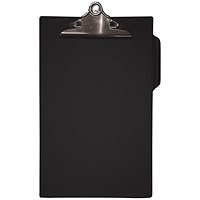 5 Star Heavy Duty PVC Finish Clipboard, Foolscap, Black