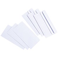 5 Star Value DL Wallet Envelopes, White, Press Seal, 80gsm, Pack of 1000