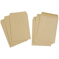 5 Star Value C4 Pocket Envelopes, Manilla, Press Seal, 80gsm, Pack of 250