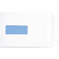 5 Star White C5 Envelopes with Window, Peel & Seal, 100gsm, Pack of 500