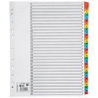 5 Star Maxi Index Dividers, Extra Wide, 1-31, Multicoloured Mylar Tabs, A4, White