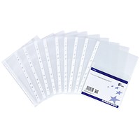 5 Star A4 Expanding Punched Pockets with Flap, 170 Micron, Top Opening, Pack of 10