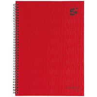 5 Star Wirebound Notebook, A4, Ruled, 160 Pages, Pack of 5