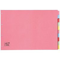 5 Star Subject Dividers, Landscape, 10-Part, A3, Assorted