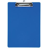 5 Star A4 Durable Plastic Clipboard - Transparent Blue