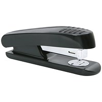 5 Star Half Strip Stapler - Plastic, 20 Sheet Capacity, Black