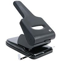 5 Star Heavy-duty 2-Hole Punch, Black, Punch capacity: 65 Sheets