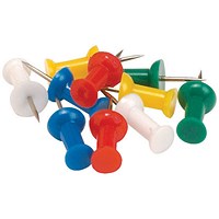 5 Star Push Pins, Assorted Opaque Colours, Pack of 100