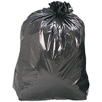 5 Star Refuse Sacks, Heavy Duty, 110 Litre, 430x770x950mm, Black, Box of 200