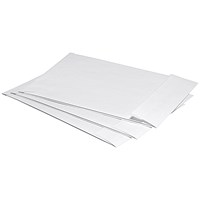 5 Star C4 Gusset Envelopes, 25mm Gusset, Peel and Seal, White, Pack of 125