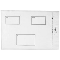 5 Star Opaque Polythene Envelopes, C4, Peel & Seal, White, Pack of 100