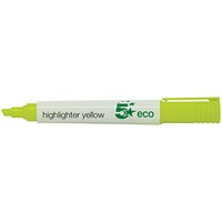 5 Star Eco Highlighters, Yellow, Pack of 10