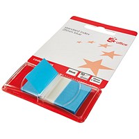 5 Star Standard Index Flags, 50 Sheets per Pad, 25x45mm, Blue, Pack of 5