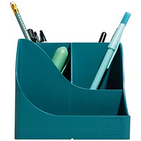 Exacompta Skandi Recycled Plastic PenWave Pen Pot, Pacific Blue