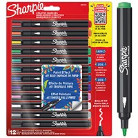 Sharpie Marker Paint Pens, Assorted, Pack of 12