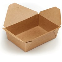 Deli Box Fold Top, Extra Large, Kraft, Pack of 180