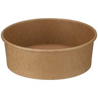 Round PE Lined Kraft Bowl, 500ml, Pack of 300