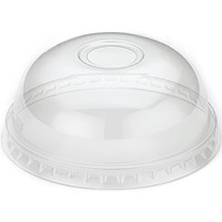 Go-rPET Recyclable PET Domed Lid with Hole, 255ml, Pack of 2000