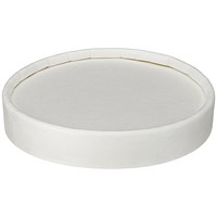 Soup Cup PP Lined Lid, Assorted Sizes, White, Pack of 500