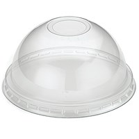 Go-Chill Recyclable PET Domed Lid with Hole, 9oz, Clear, Pack of 1000