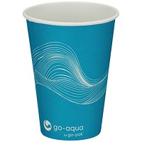 Go-Aqua Single Wall PE Lined Paper Water Cup, 199ml, Blue, Pack of 1000