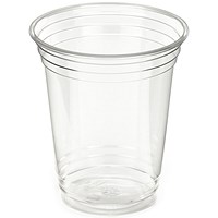 Go-rPET Recyclable PET Cup, 341ml, Clear, Pack of 1000