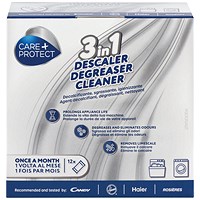 Care + Protect 3-In-1 Descaler Degreaser Cleaner Sachets, Pack of 12