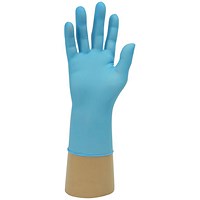 Handsafe GN90 Blue Nitrile Powder Free Examination Gloves, Size Small, Blue, Pack of 10