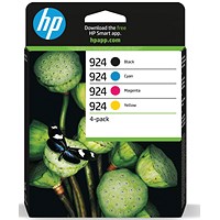 HP 924 6C3Z1NE Ink Cartridge Multipack, CMYK