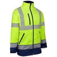 Beeswift Deltic Two Tone Softshell Jacket, Saturn Yellow/Royal Blue, XL