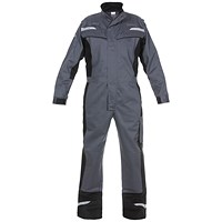 Hydrowear Mayen Multi Venture Flame Retardant Anti-Static Coverall, Grey & Black, 44