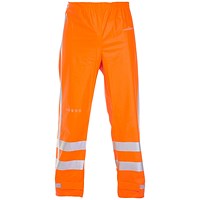 Hydrowear Nagoya Multi Hydrosoft Flame Retardant Anti-Static High Visibility Waterproof Trousers, Orange, Medium