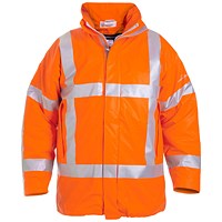 Hydrowear Norfolk Multi Hydrosoft Flame Retardant Anti-Static Waterproof Lined Parka, Orange, 3XL