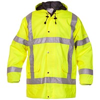 Hydrowear Uitdam Simply No Sweat High Visibility Waterproof Jacket, Saturn Yellow, 3XL