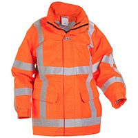 Hydrowear Markelo Flame Retardant Anti-Static Waterproof Parka, Orange, 2XL