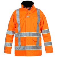 Hydrowear Italie High Visibility Glow In dark Parka, Orange, Small