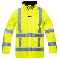 Hydrowear Italie High Visibility Glow In dark Parka, Saturn Yellow, Small