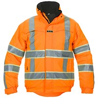 Hydrowear India High Visibility Glow In dark Pilot Jacket, Orange, 4XL