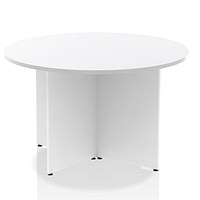Impulse Circular Table, 1200mm, White, Arrowhead Leg