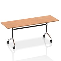 Impulse Rectangular Tilt Table, 1800mm Wide, Oak