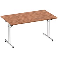 Impulse Rectangular Folding Table, 1400mm, Walnut