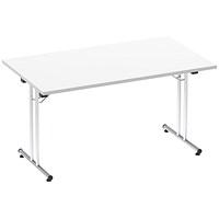 Impulse Rectangular Folding Table, 1400mm, White