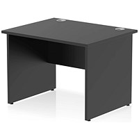 Impulse 1000mm Rectangular Desk, Panel End Leg, Black