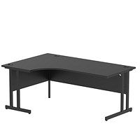 Impulse 1800mm Corner Desk, Left Hand, Black Cantilever Leg, Black