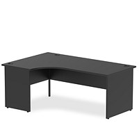 Impulse 1800mm Corner Desk, Left Hand, Panel End Leg, Black