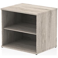 Impulse Desk High Bookcase, 1 Shelf, Grey Oak